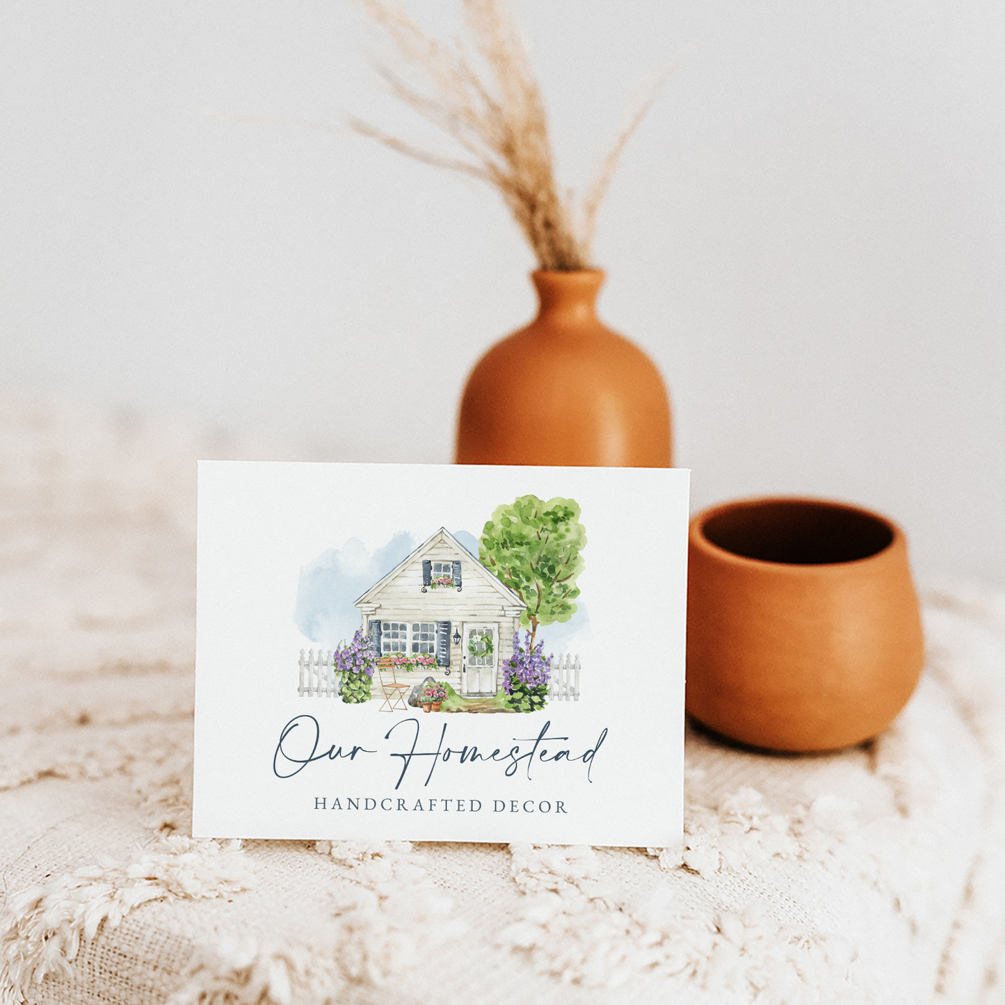 Our Homestead | Premade Logo Design | White House, Home, Real Estate, Realtor, Front Porch