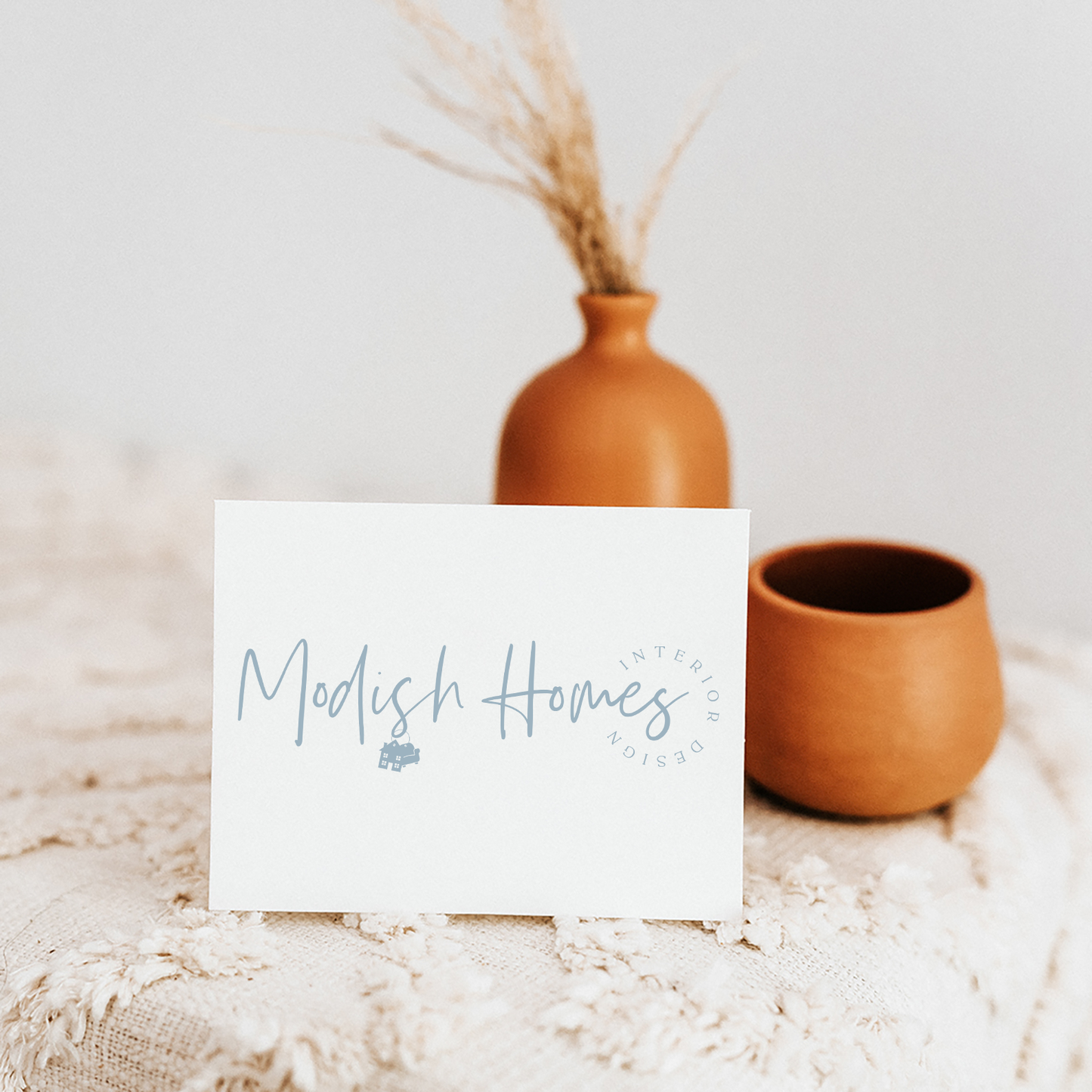 Modish Homes | Premade Logo Design | House, Armchair, Realtor, Real Estate, Interior Design