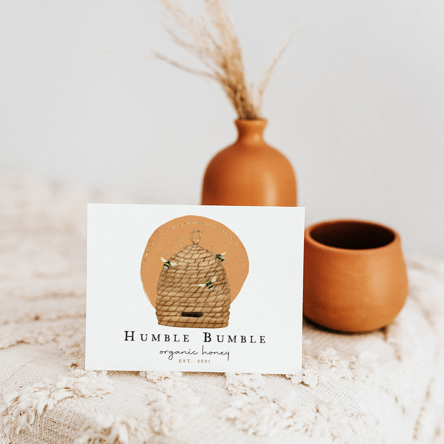Humble Bumble | Premade Logo Design | Bumble Bee, Beehive, Honey, Beekeeper, Bohemian
