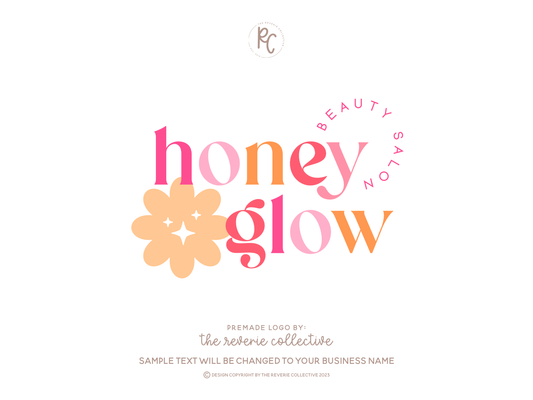 Honey Glow | Premade Logo Design | Bright Boho, Colorful, Modern Retro