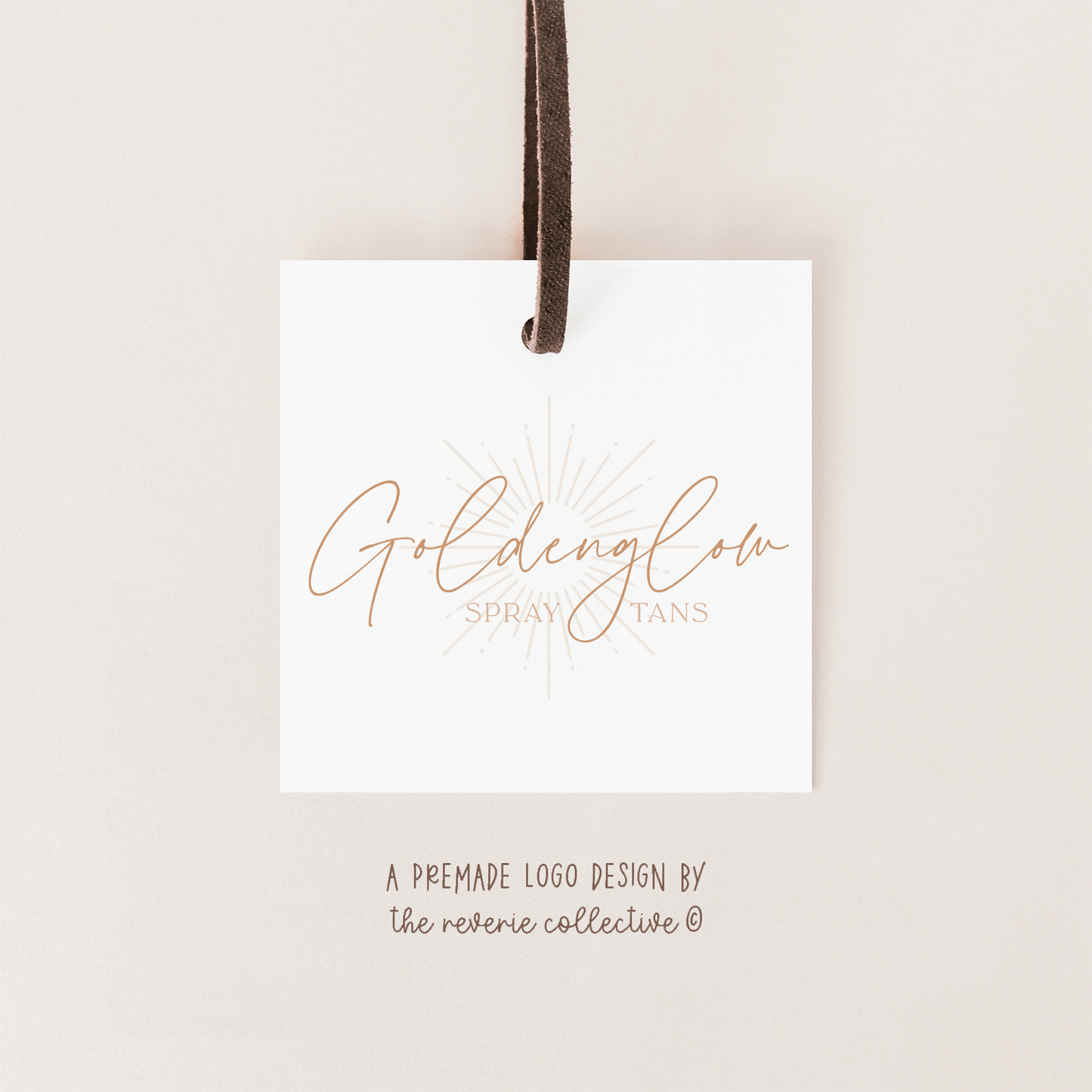 Goldenglow | Premade Logo Design | Sunburst, Starburst, Modern Boho