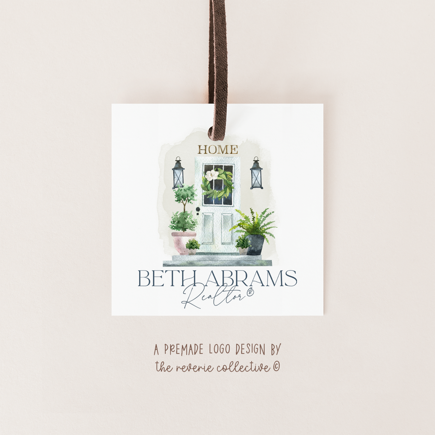 Beth Abrams | Premade Logo Design | Front Porch, Door, Real Estate, Realtor, House, Home
