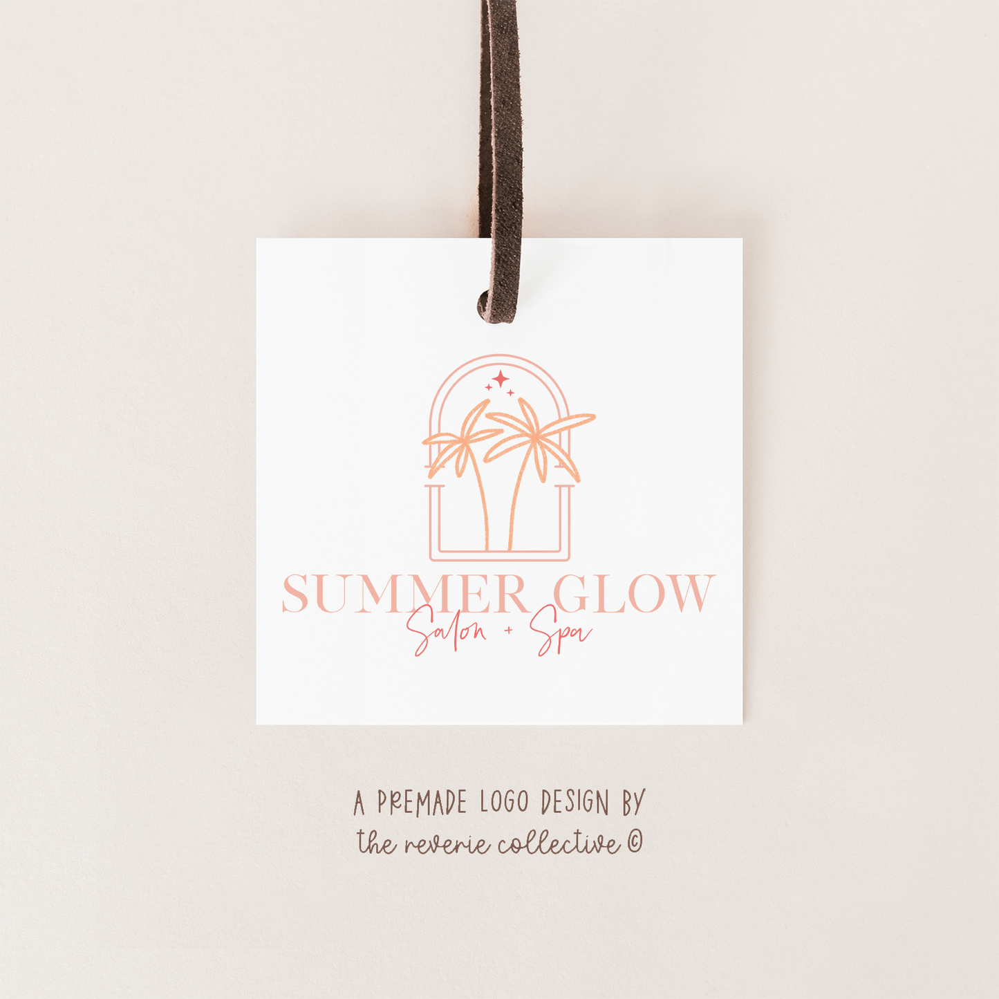 Summer Glow | Premade Logo Design | Colorful Boho, Palm Tree, Tropical, Modern