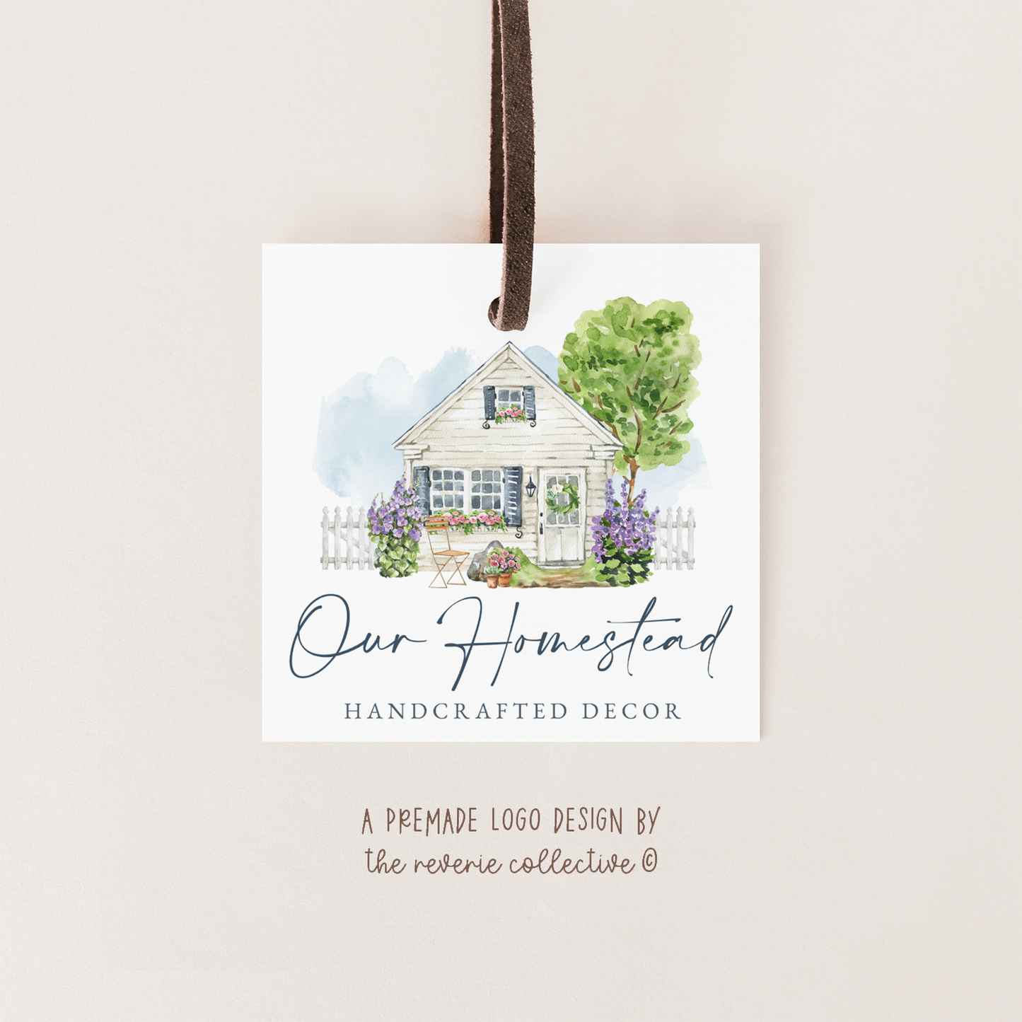 Our Homestead | Premade Logo Design | White House, Home, Real Estate, Realtor, Front Porch