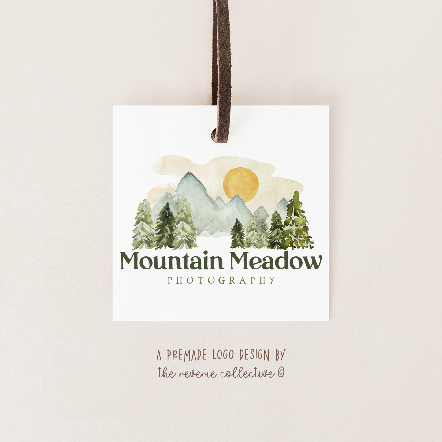 Mountain Meadow | Premade Logo Design | Forest, Woodland, Rustic, Sun, Photography, Nature