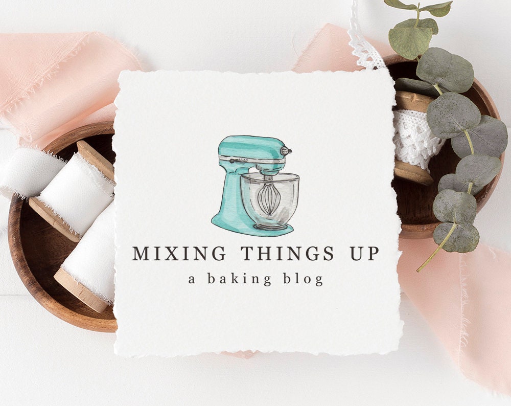 Mixing Things Up | Premade Logo Design | Mixer, Kitchen, Blender, Baking