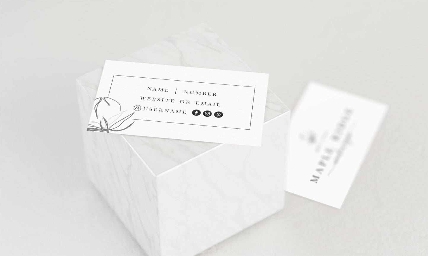 Maple Ridge | Premade Business Card Design | Hand Drawn, Fine Art, Floral, Farmhouse