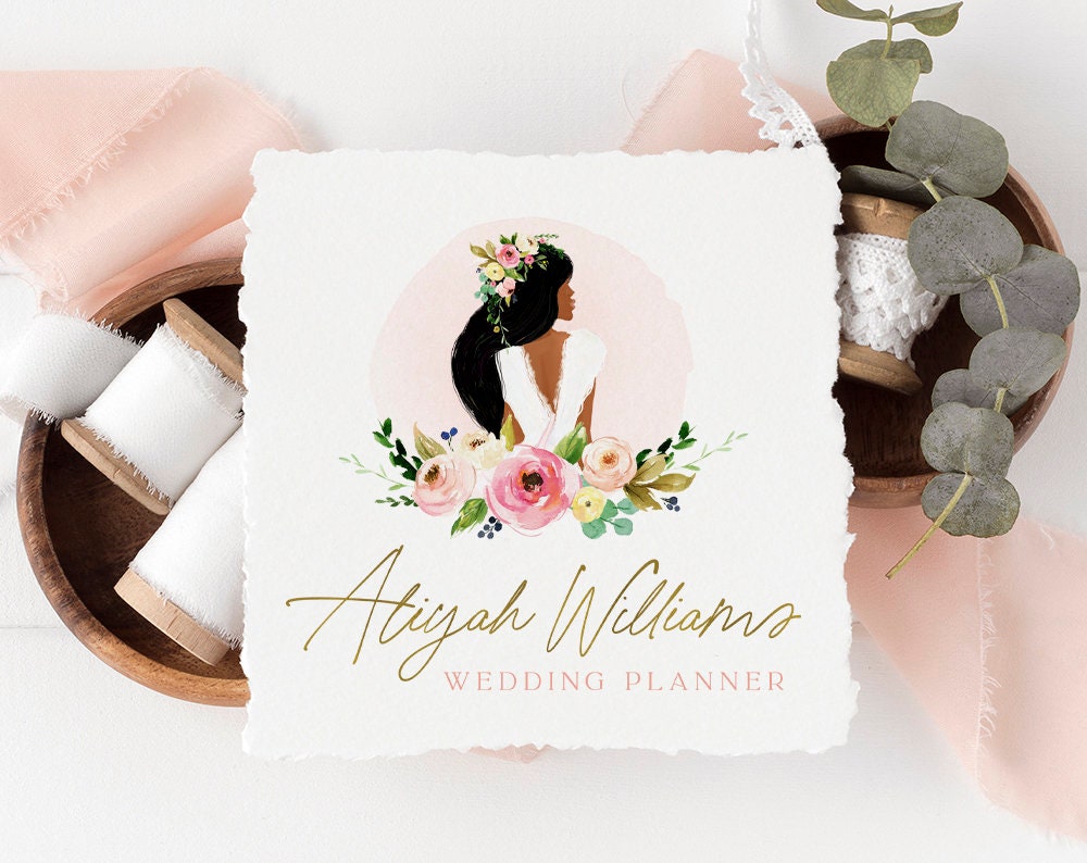 Aliyah Williams | Premade Logo Design | Black Girl, Wedding, Beauty