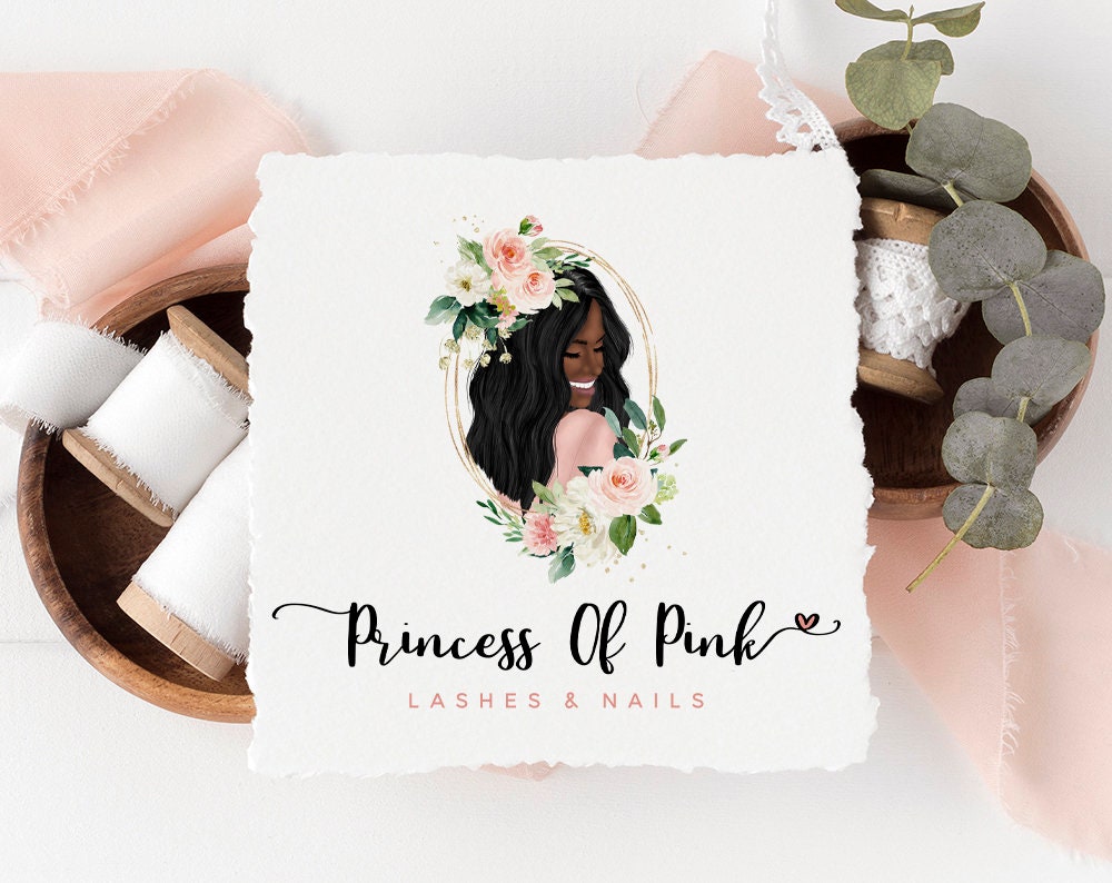 Princess of Pink | Premade Logo Design | Black Girl, Beauty, Hair Stylist