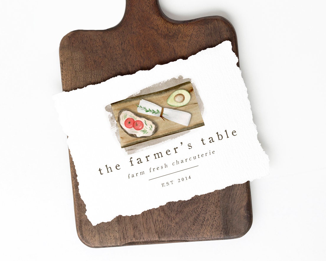 The Farmer's Table | Premade Logo Design | Charcuterie Board, Appetizer, Tapas