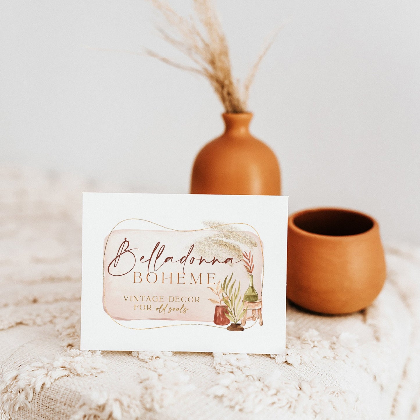Belladonna Boheme | Premade Logo Design | Bohemian, Boho, Home Decor