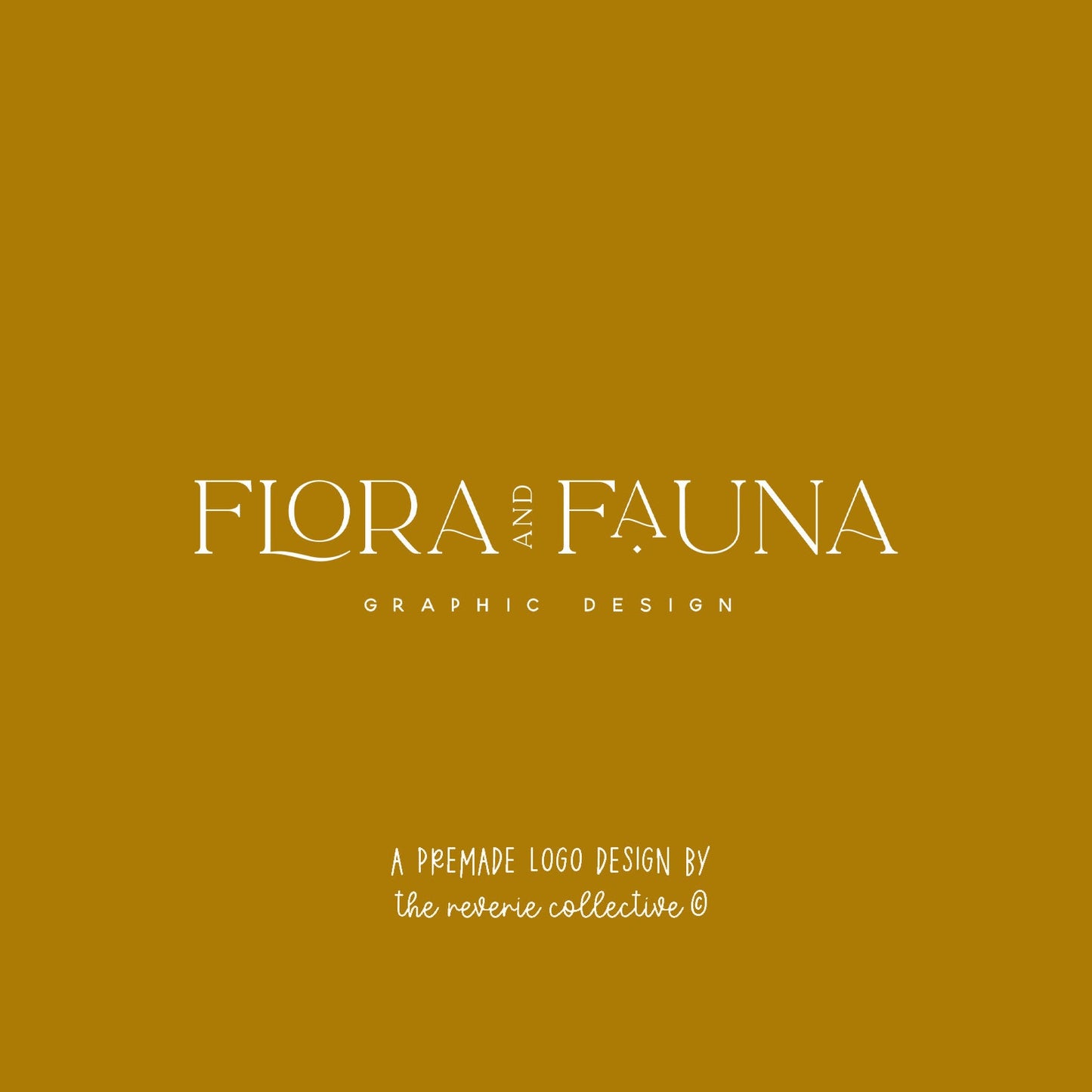 Floral and Fauna | Premade Logo Design | Modern Boho, Elegant, Retro