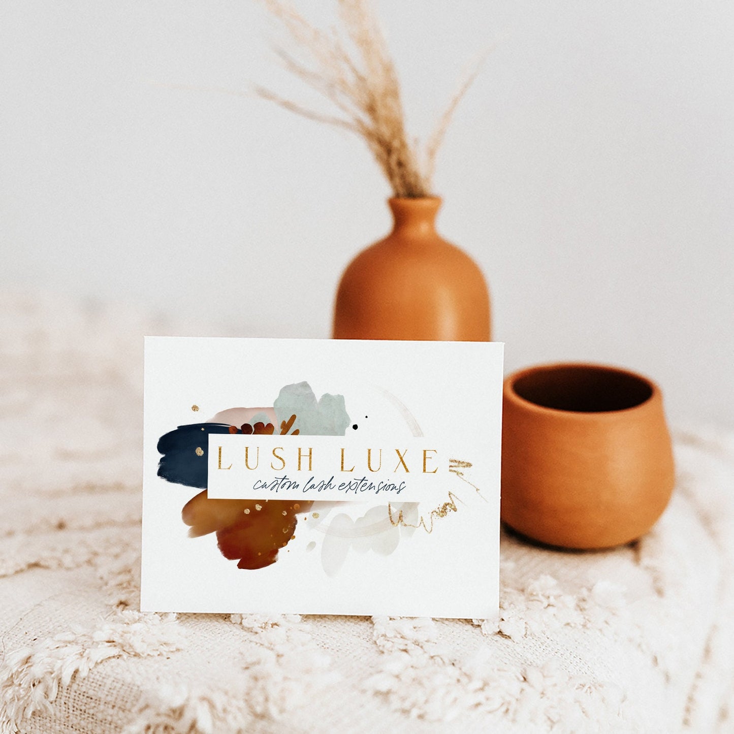 Lush Luxe | Premade Logo Design | Boho, Abstract, Retro, Mid Century