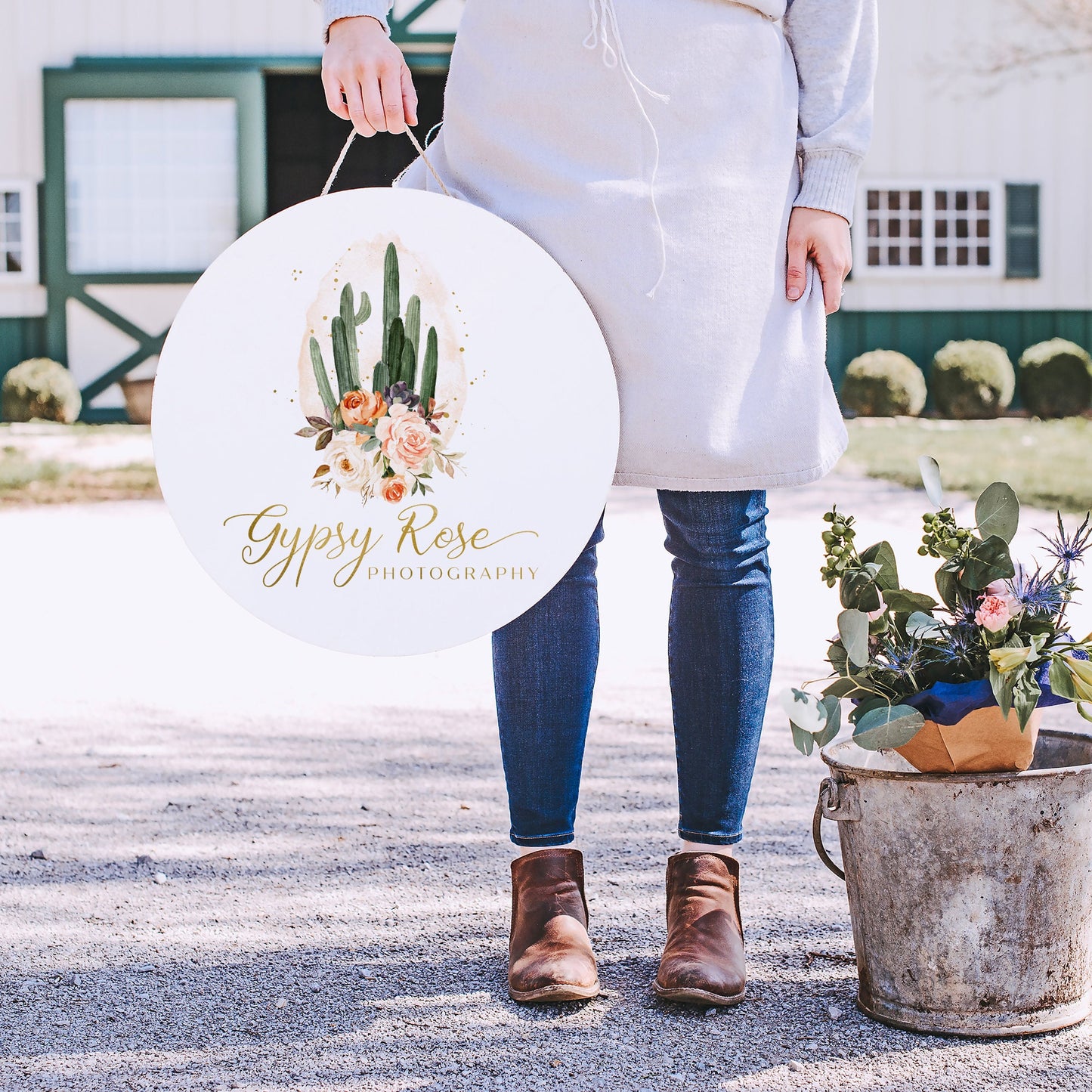 Gypsy Rose | Premade Logo Design | Cactus, Desert, Boho, Succulent