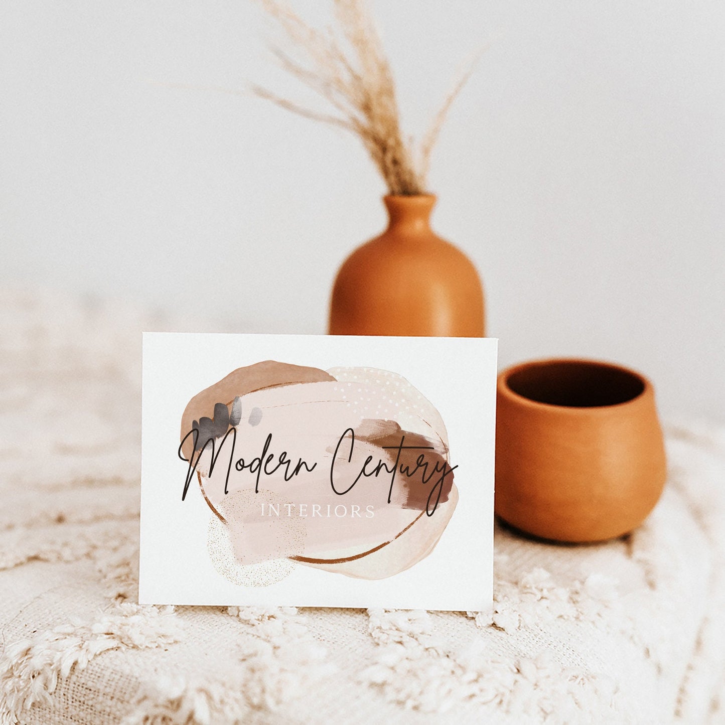 Modern Century Interiors | Premade Logo Design | Abstract, Boho, Neutral