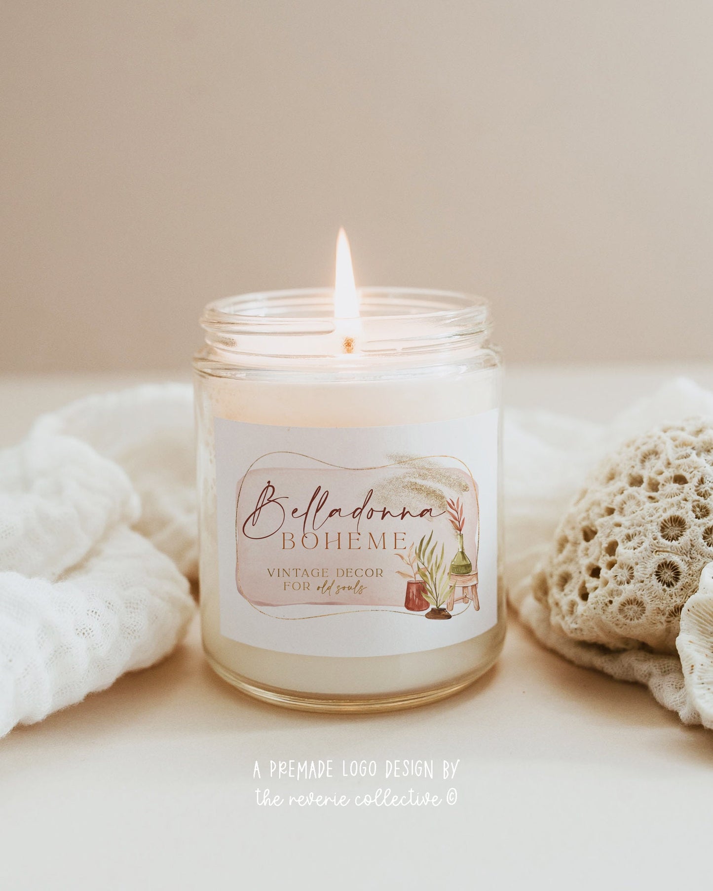 Belladonna Boheme | Premade Logo Design | Bohemian, Boho, Home Decor