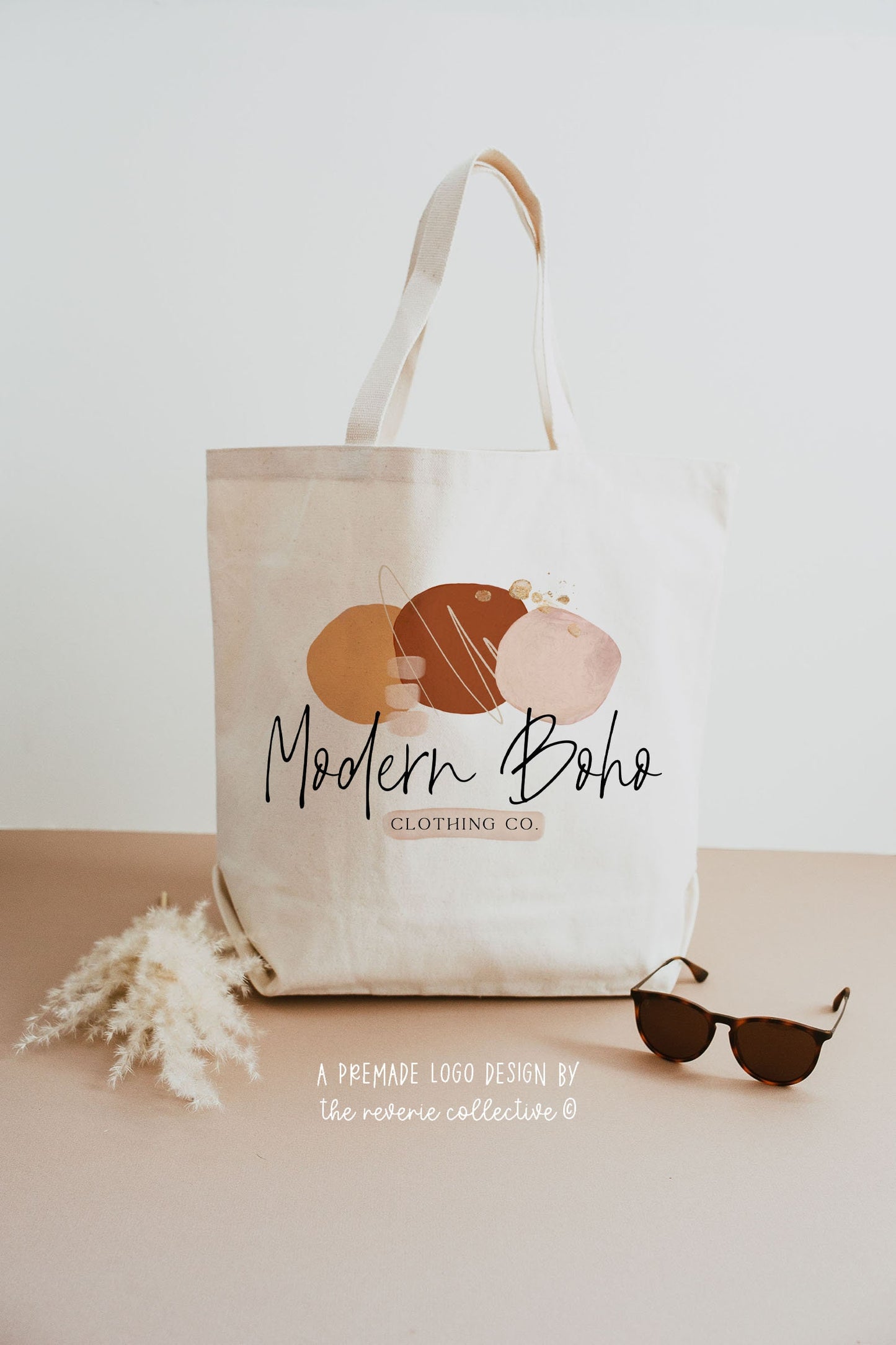 Modern Boho | Premade Logo Design | Abstract, Neutral, Mid Century