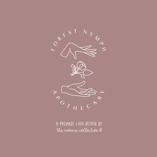 Forest Nymph | Premade Logo Design | Bohemian, Mystic, Line Art