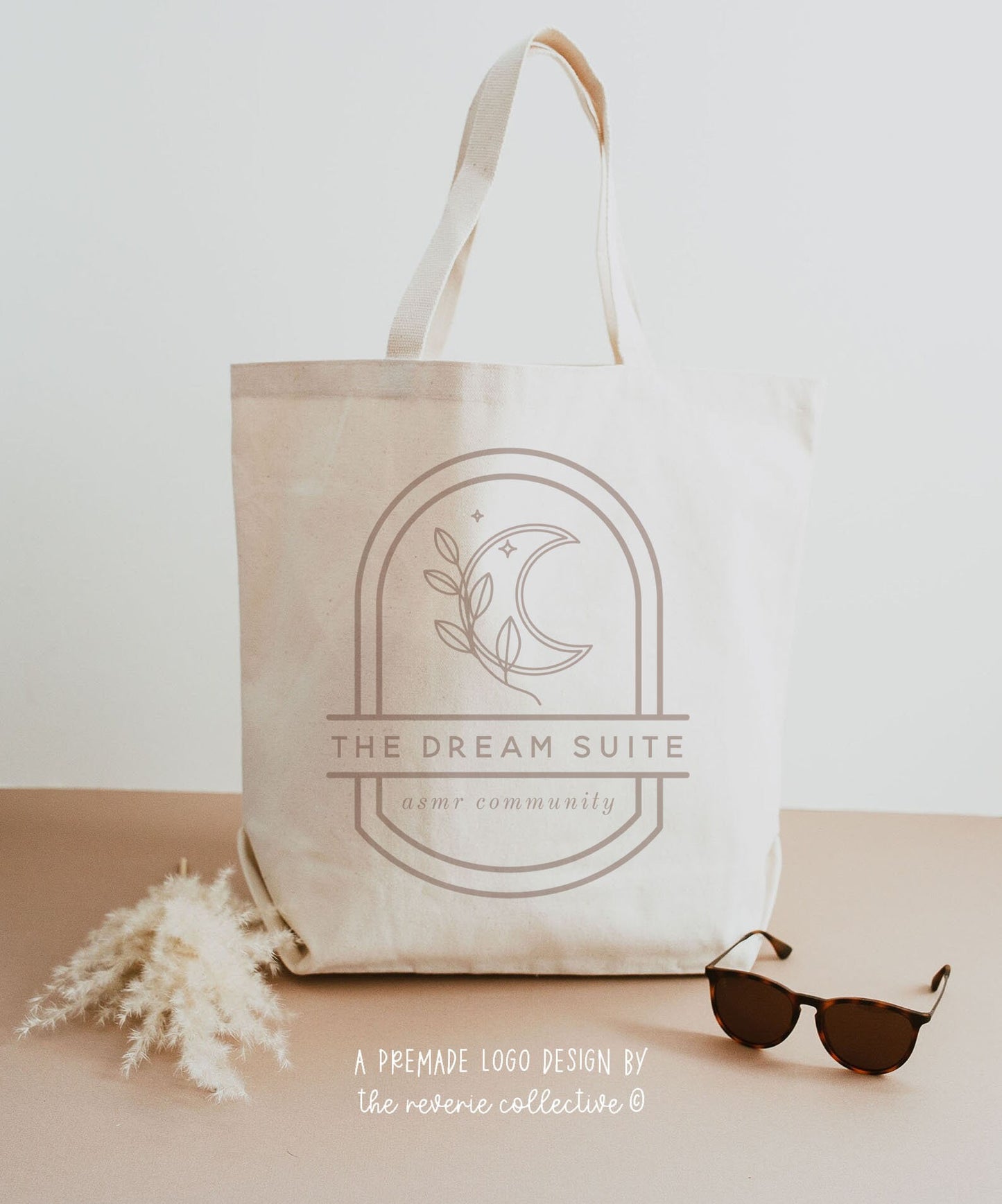 The Dream Suite | Premade Logo Design | Moon, Sleep, Line Art, Bohemian, Mystic