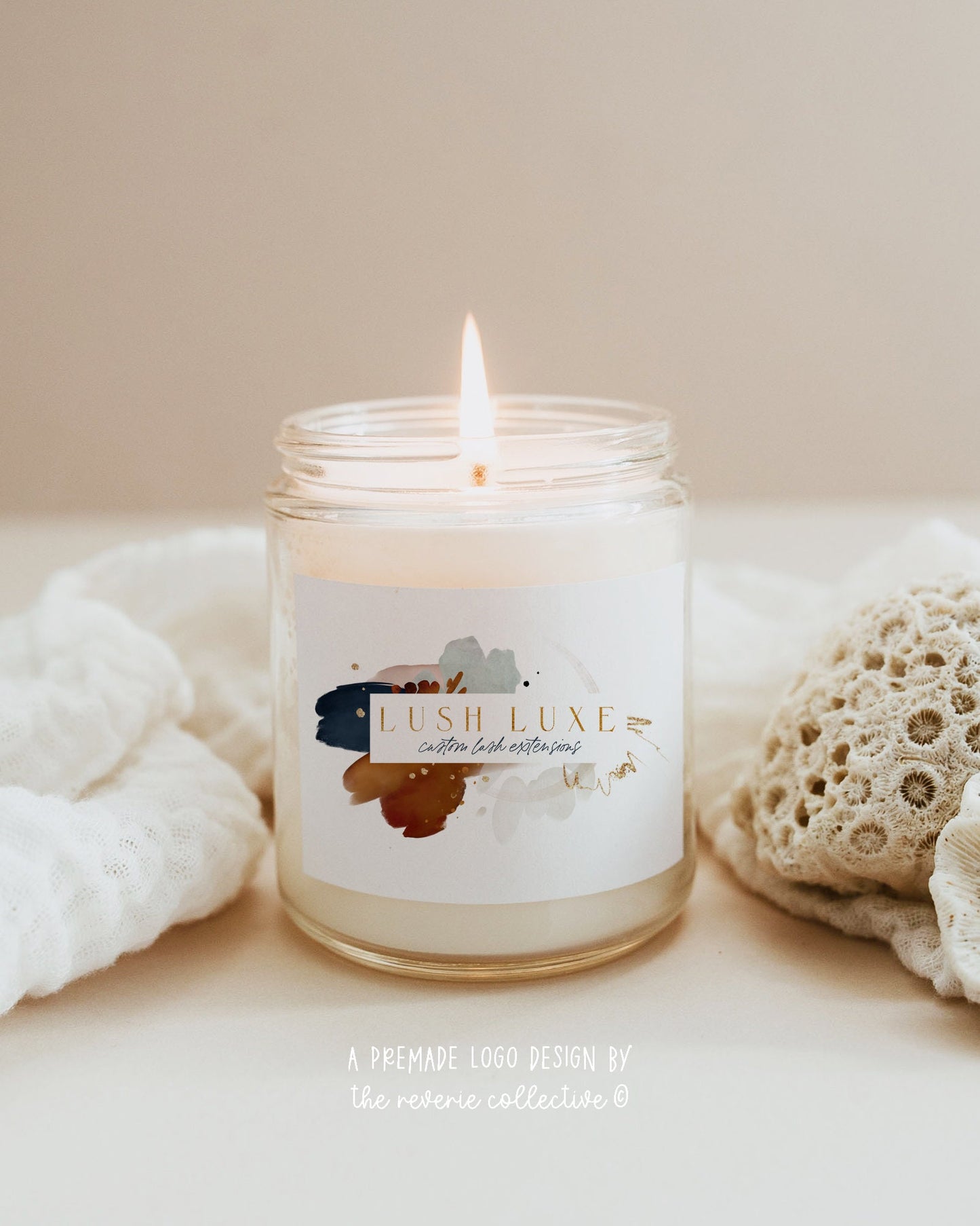 Lush Luxe | Premade Logo Design | Boho, Abstract, Retro, Mid Century