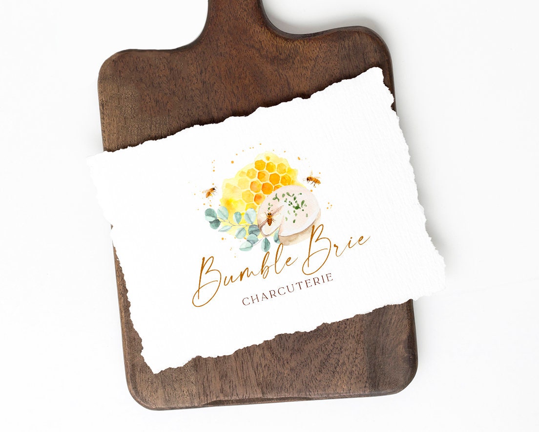 Bumble Brie | Premade Logo Design | Charcuterie, Cheese Board, Bee, Honey