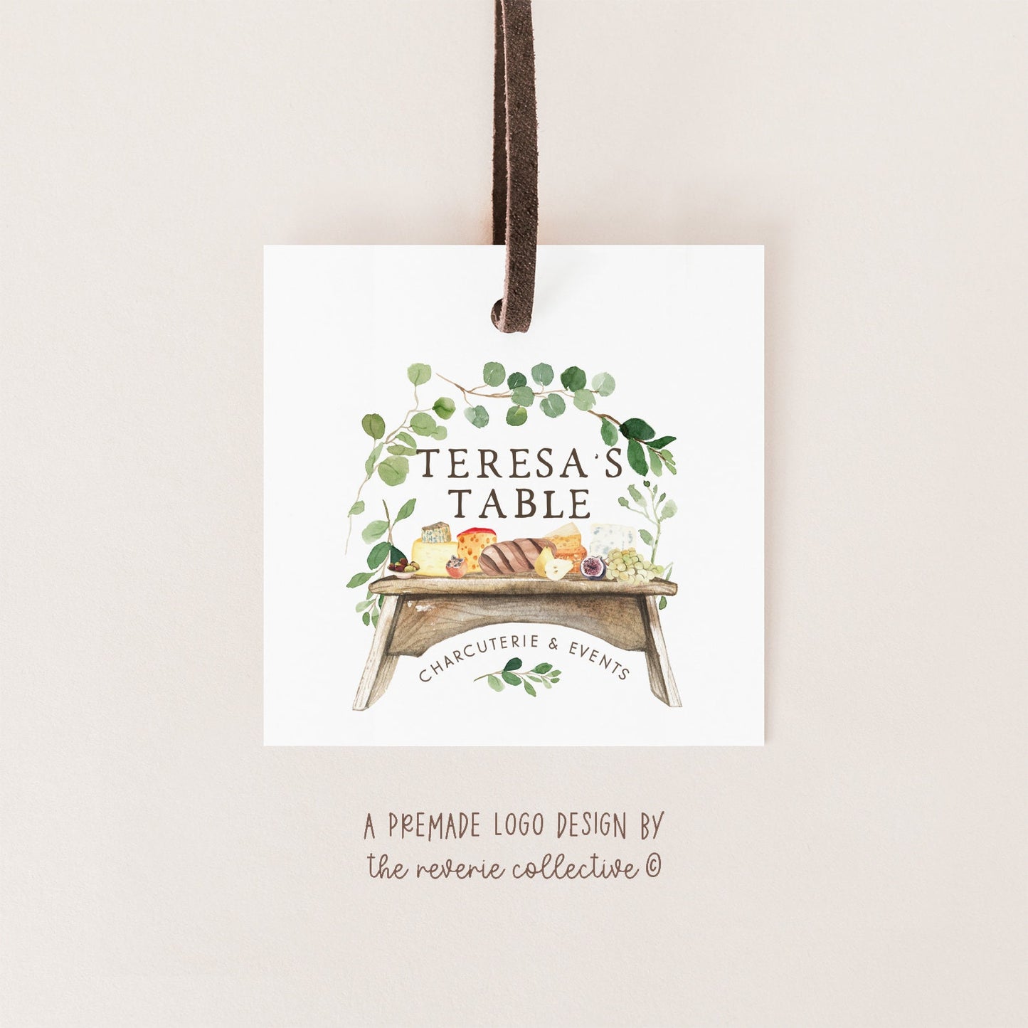 Teresa's Table | Premade Logo Design | Charcuterie, Cheese Board, Farmhouse