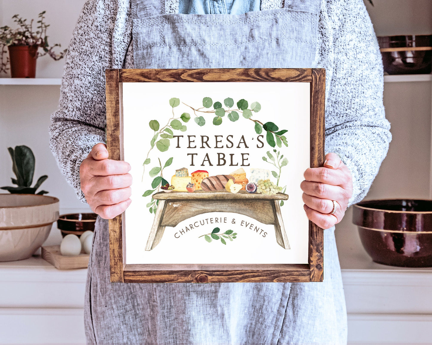 Teresa's Table | Premade Logo Design | Charcuterie, Cheese Board, Farmhouse