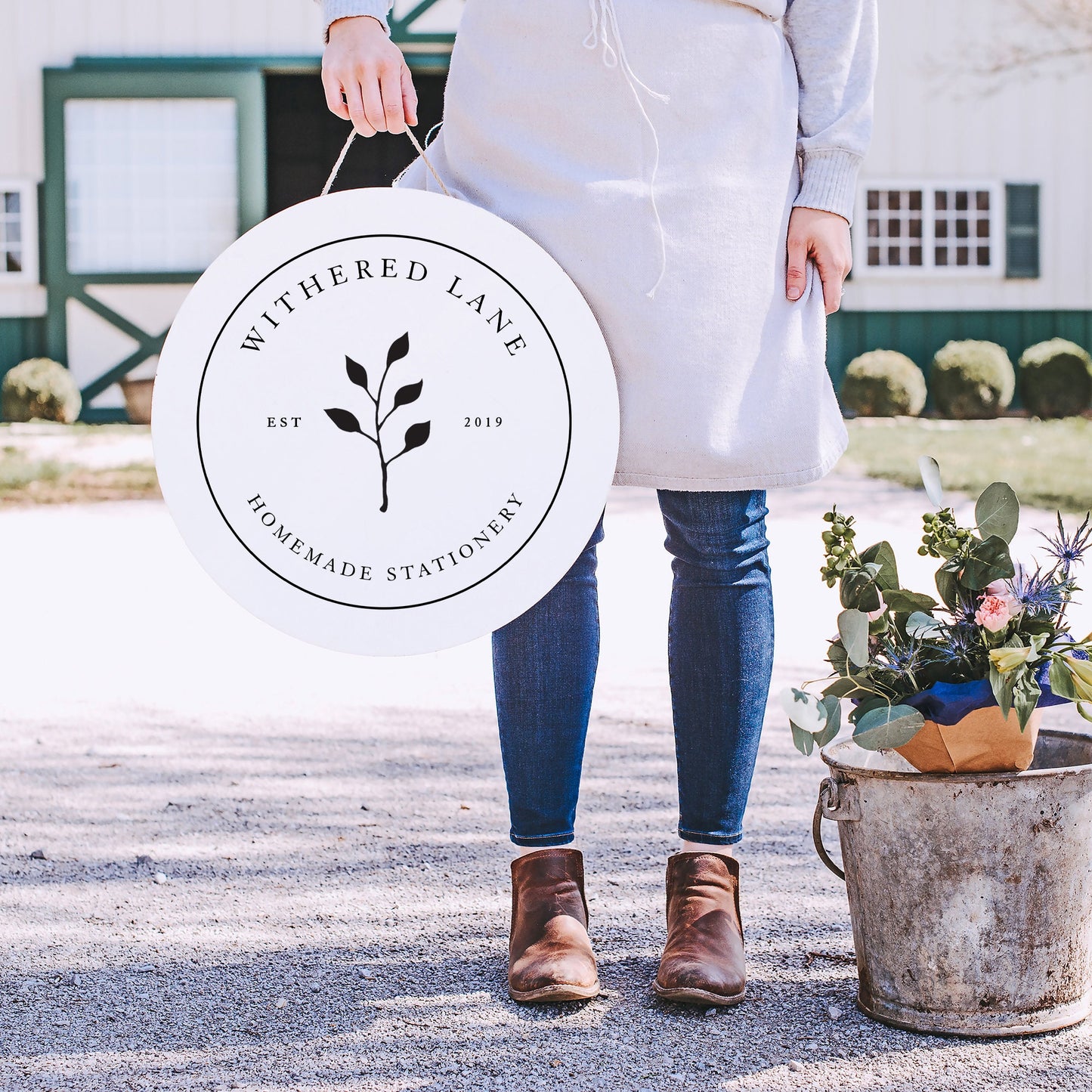 Withered Lane | Premade Logo Design | Botanical, Farmhouse, Rustic, Minimalist