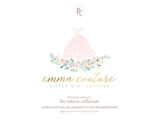 Emma Couture | Premade Logo Design | Dress, Fashion, Feminine