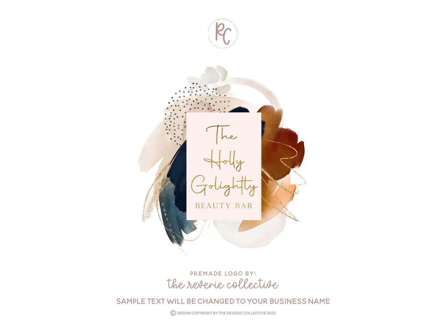 Holly Golightly | Premade Logo Design | Boho, Retro, Midcentury Modern