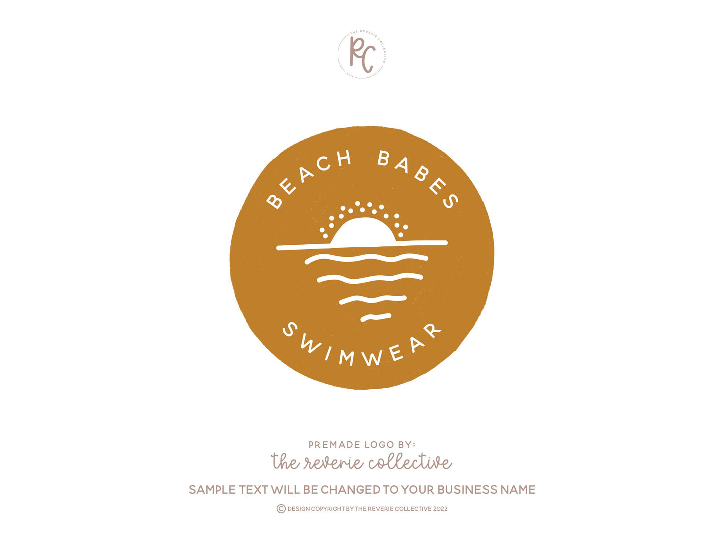 Beach Babes | Premade Logo Design | Sunset, Ocean, Modern Boho