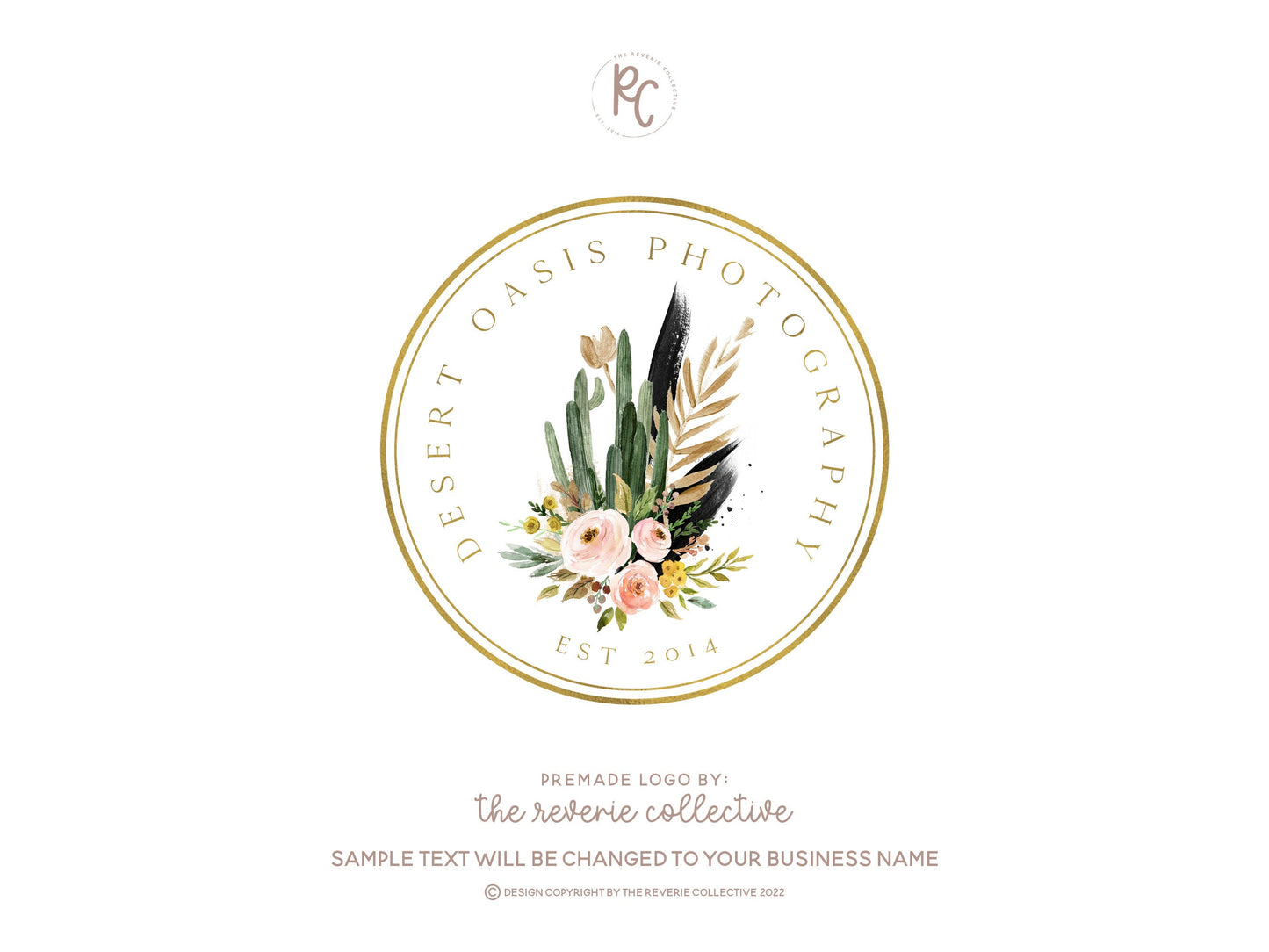 Desert Oasis | Premade Logo Design | Boho, Cactus, Western, Gypsy