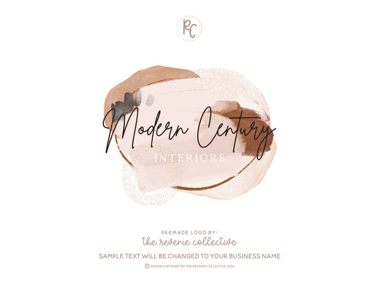 Modern Century Interiors | Premade Logo Design | Abstract, Boho, Neutral