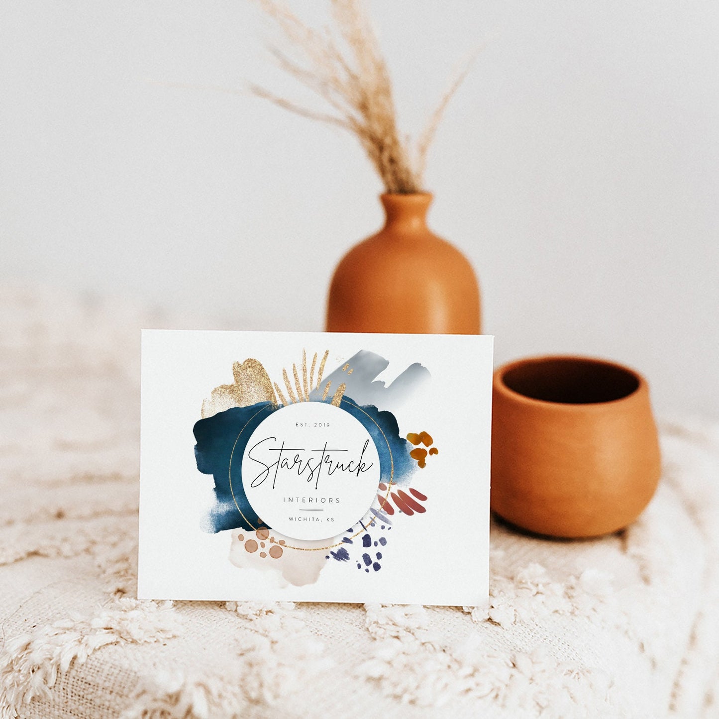 Starstruck | Premade Logo Design | Modern Boho, Abstract, Messy Paint