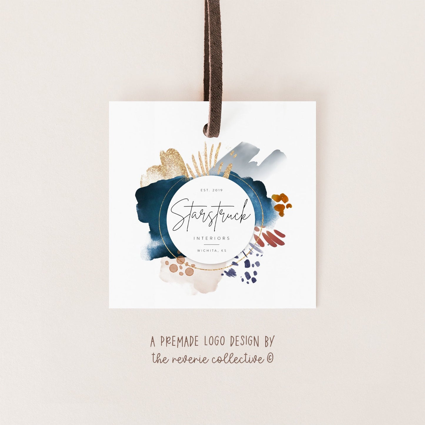 Starstruck | Premade Logo Design | Modern Boho, Abstract, Messy Paint