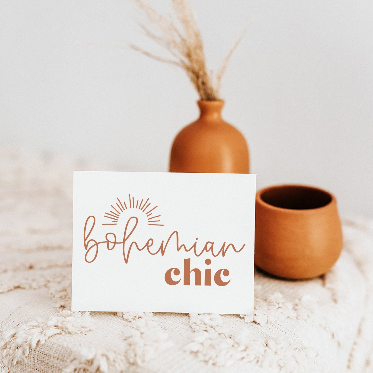 Bohemian Chic | Premade Logo Design | Boho, Sunburst, Retro, Modern