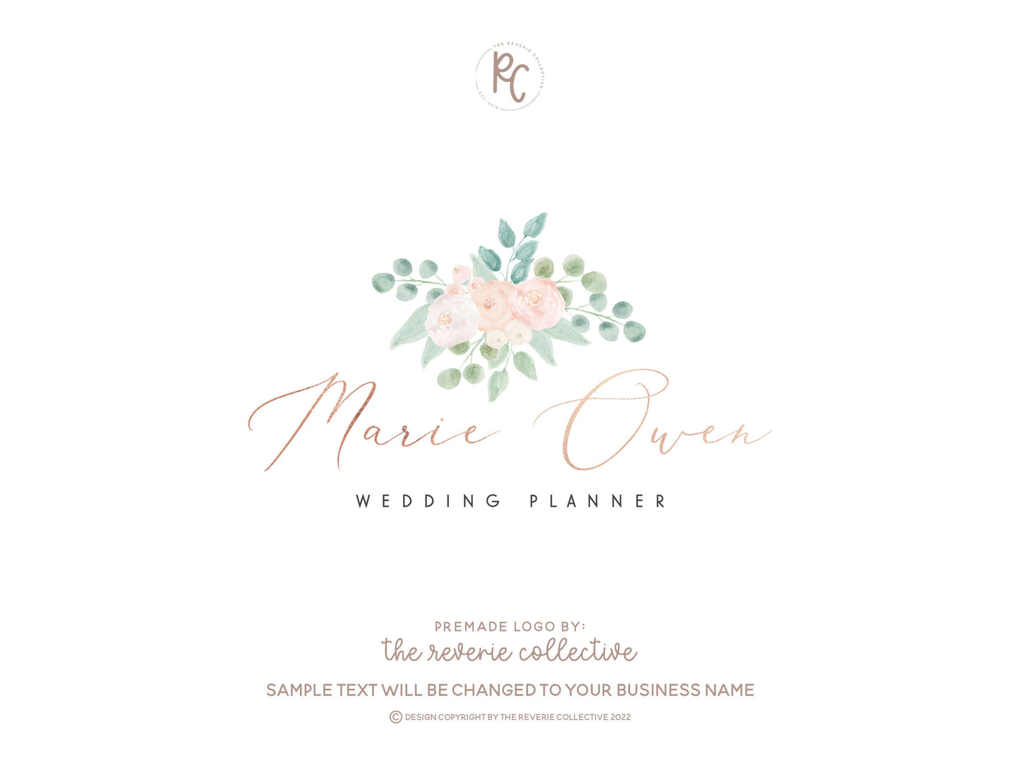 Marie Owen | Premade Logo Design | Floral, Feminine, Farmhouse, Classy