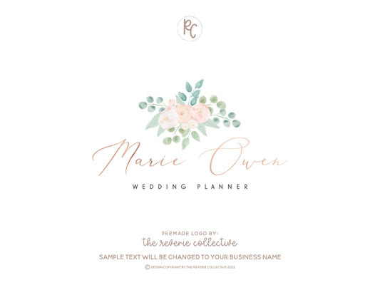 Marie Owen | Premade Logo Design | Floral, Feminine, Farmhouse, Classy