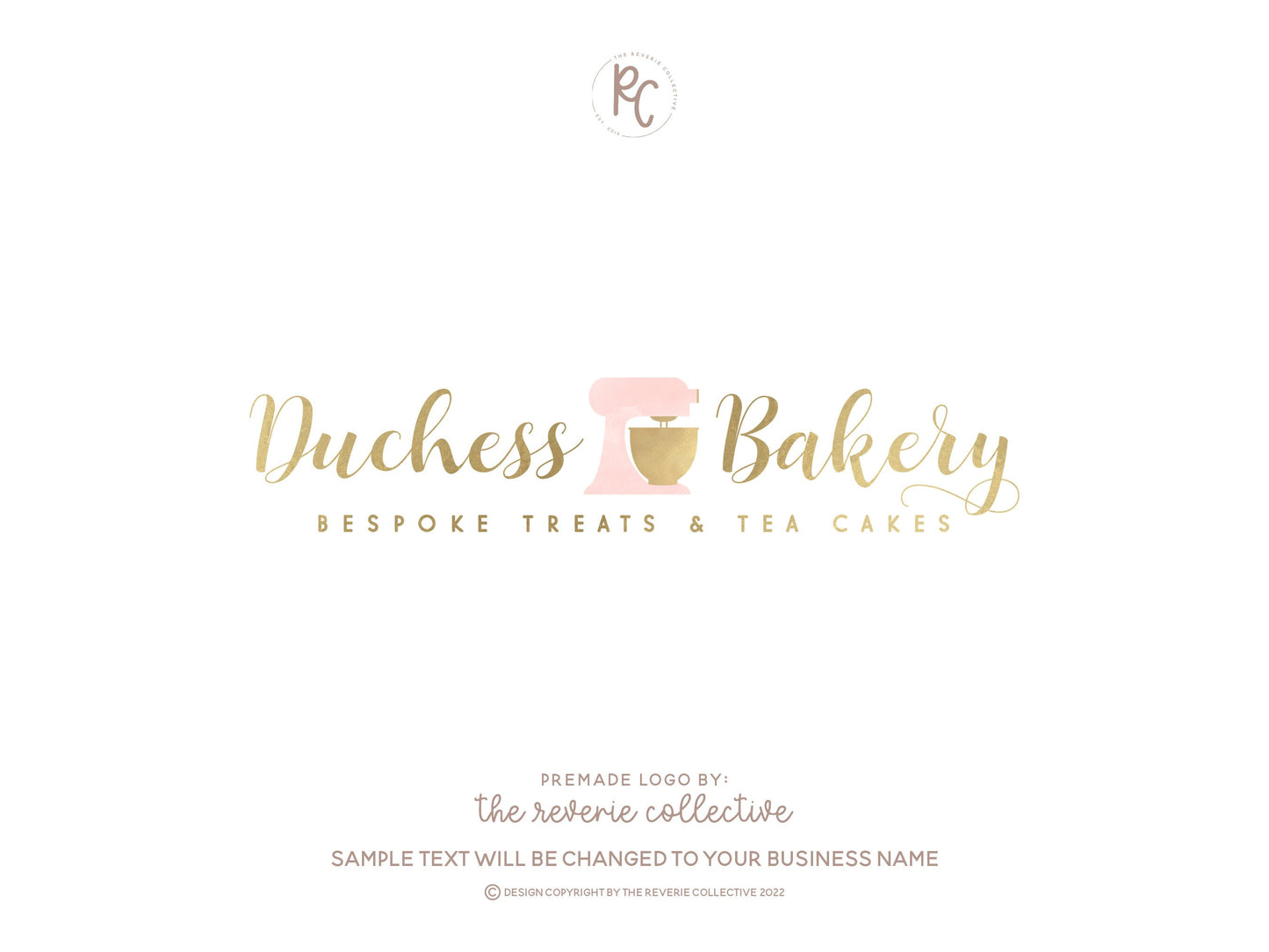 Duchess Bakery | Premade Logo Design | Mixer, Chef, Kitchen, Baking