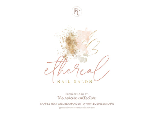 Ethereal Nail Salon | Premade Logo Design | Abstract, Boho, Beauty