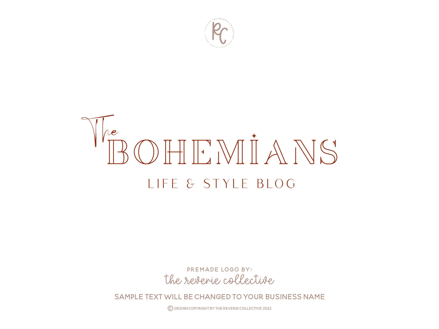 The Bohemians | Premade Logo Design | Boho, Retro, Mid Century, Art Deco