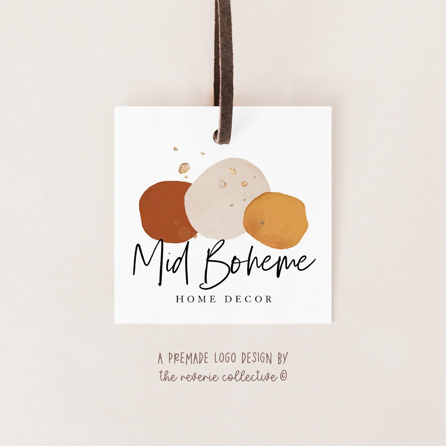 Mid Boheme Home Decor | Premade Logo Design | Abstract, Boho, Midcentury