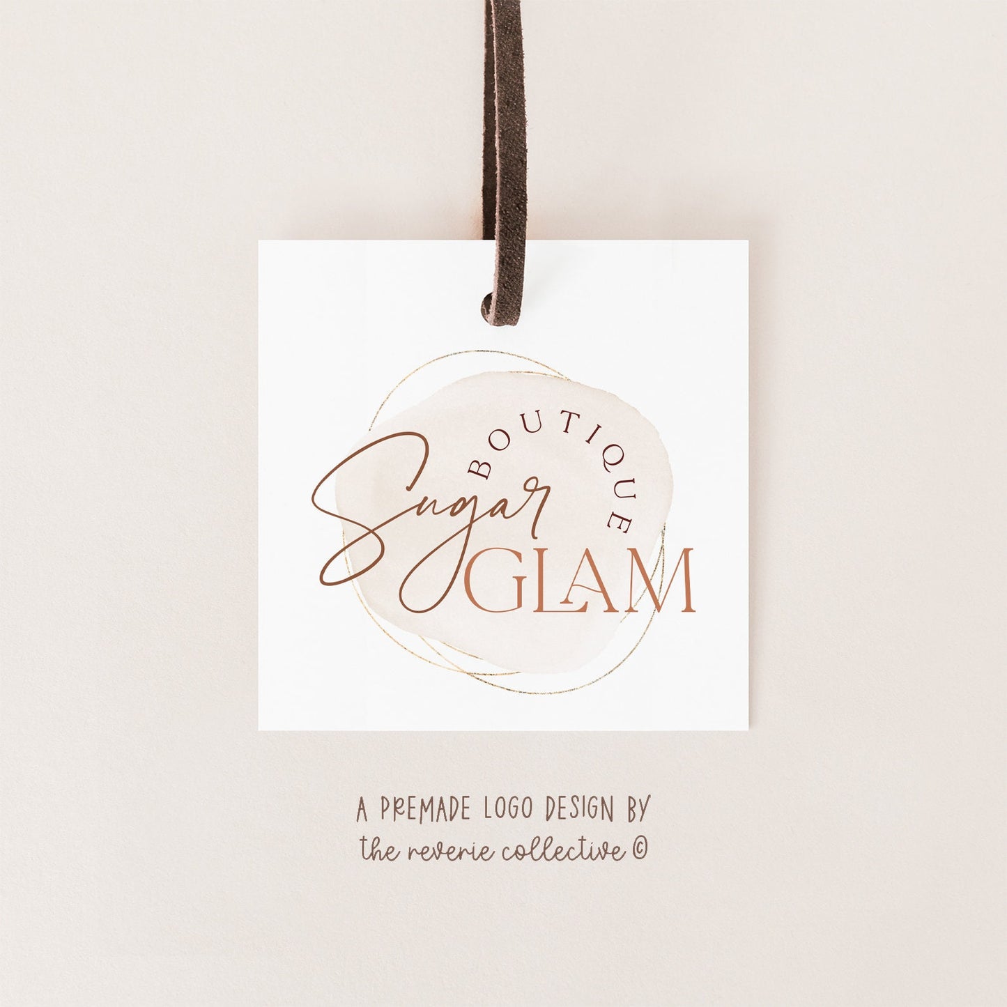 Sugar Glam | Premade Logo Design | Boho, Abstract, Soft Neutral