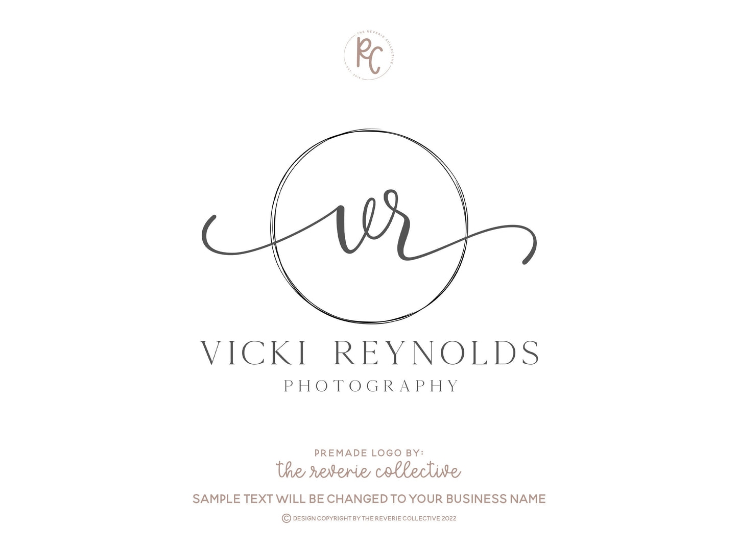 Vicki Reynolds | Premade Logo Design | Modern, Monogram, Professional, Elegant
