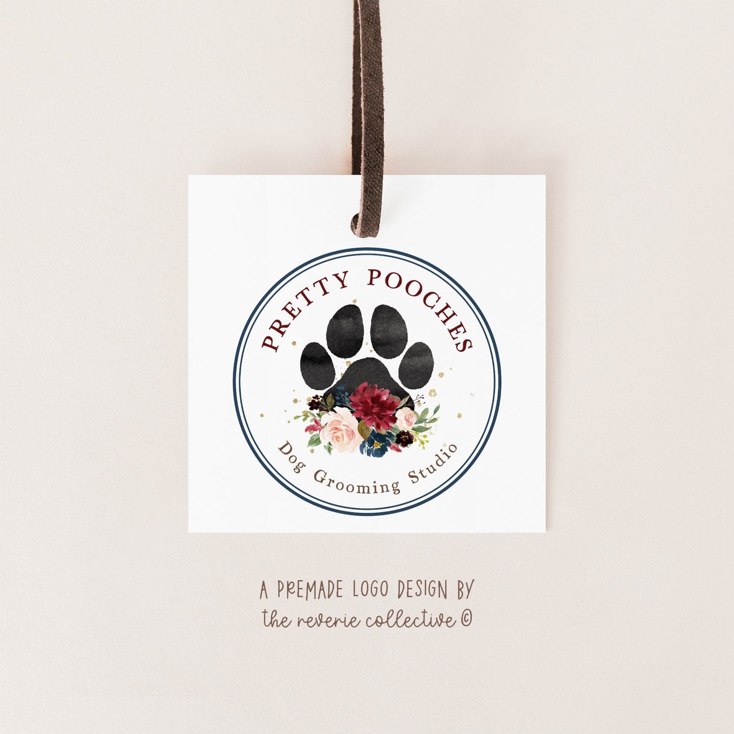 Pretty Pooches | Premade Logo Design | Paw Print, Dog Groomer, Pet, Animal, Veterinarian
