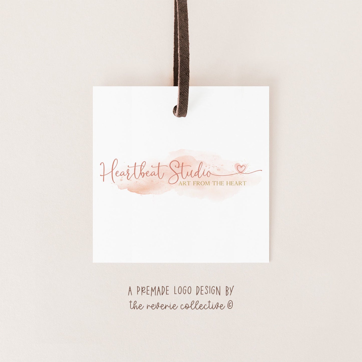 Heartbeat Studio | Premade Logo Design | Heart, Whimsical, Bridal, Wedding
