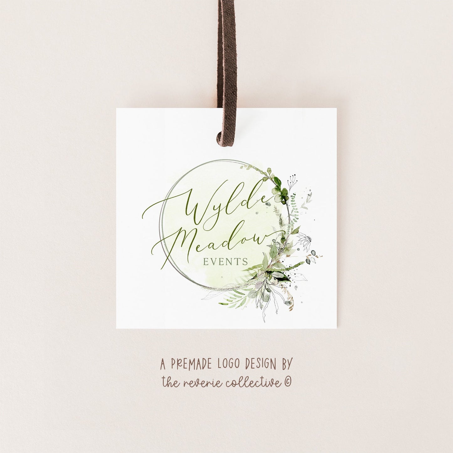 Wylde Meadow | Premade Logo Design | Botanical, Vine, Leaf, Greenery