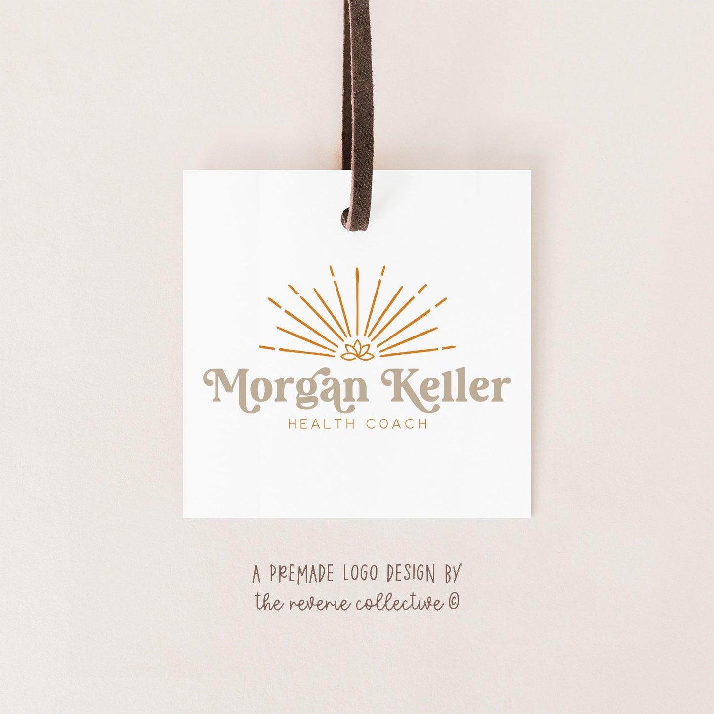 Morgan Keller | Premade Logo Design | Sunburst, Lotus, Wellness, Modern Boho