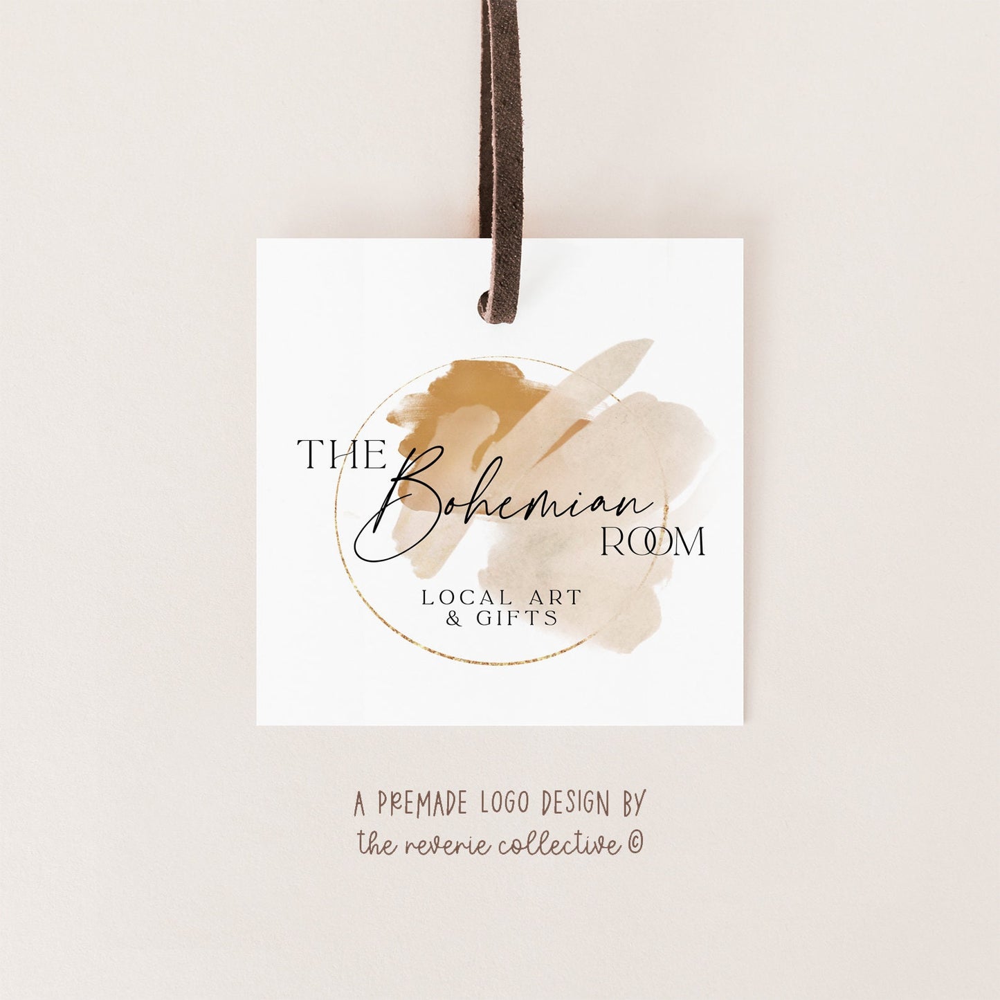 The Bohemian Room | Premade Logo Design | Abstract Boho, Mid Century, Modern Bohemian