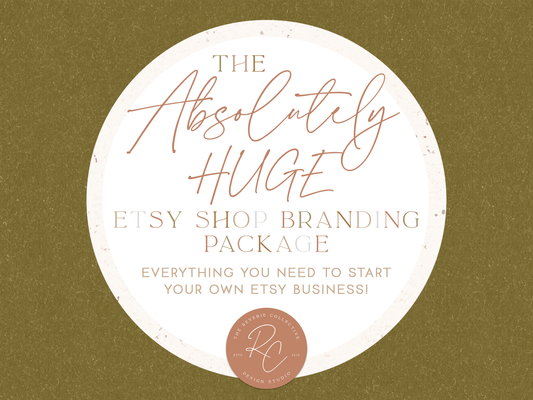 The Absolutely Huge Etsy Shop Branding Package | Custom Logo Design
